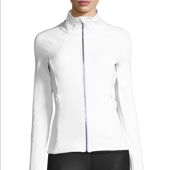 white yoga jacket